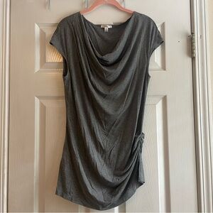 Sophie Max Top XL Gray Sleeveless Side Ruched Scrunch Detail